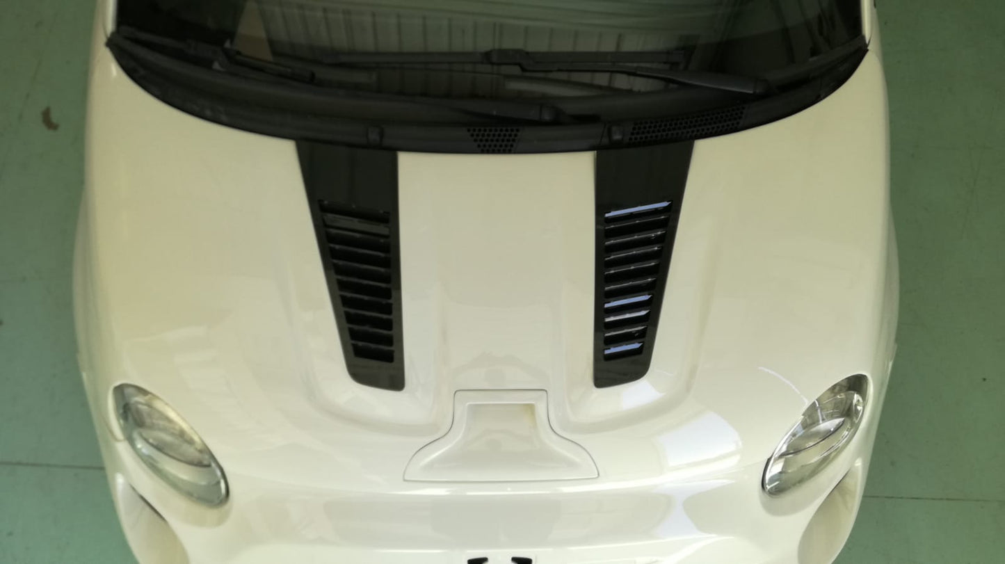 Abarth 500 / 595 / 695 Biposto Style REPLICA BONNET WITH OPTIONAL VENTS - Cadamuro - Abarth Tuning