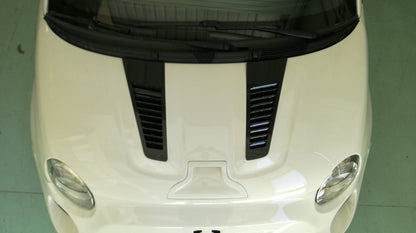 Abarth 500/595 Biposto Style REPLICA BONNET WITH OPTIONAL VENTS - Cadamuro