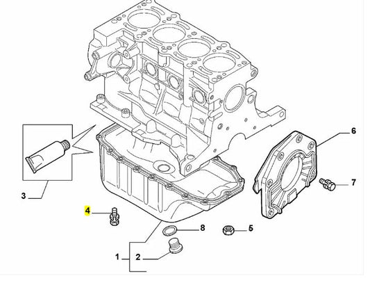 Genuine Abarth 1.4 T-Jet & 1.4 Multiair Turbo Sump Bolt