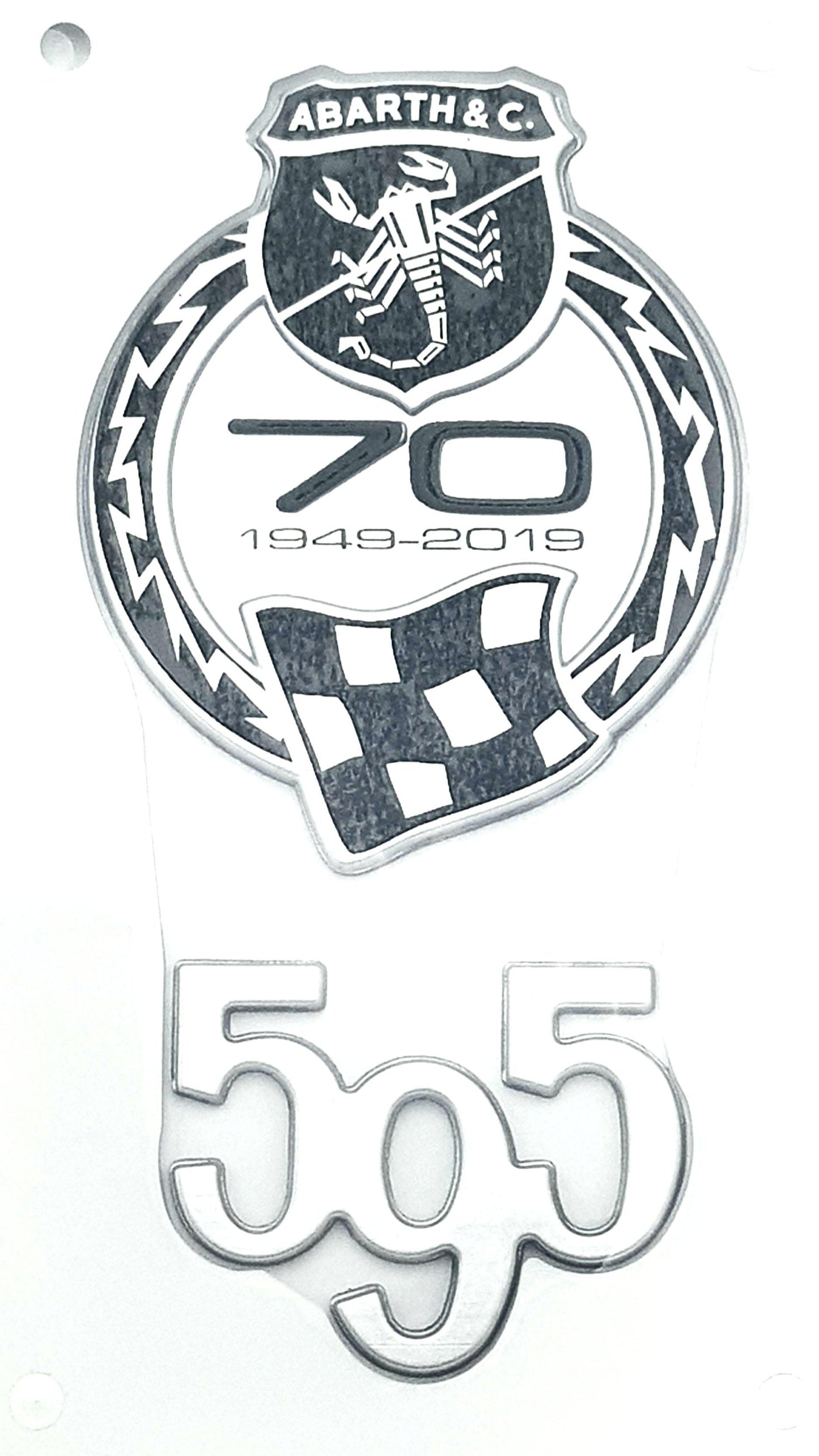 Genuine Abarth Badge, Abarth 595 70th Anniversary - Abarth Tuning