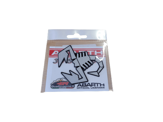 3D Scorpione Sticker Silver Sparkle Look 50 - Abarth Tuning