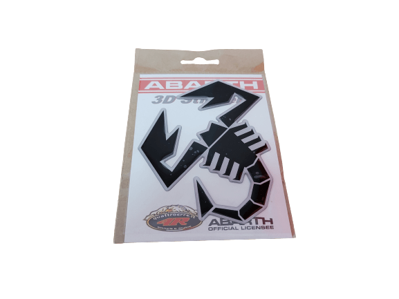 3D Scorpione Sticker Black Style 120 - Abarth Tuning