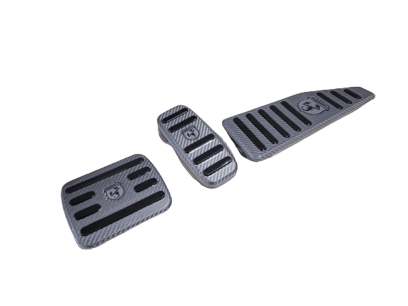 Silver Carbon Alutex Pedal Set - 500 Abarth Automatic - Unboxed (LHD) - Abarth Tuning