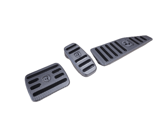 Genuine Abarth Silver Carbon Alutex Pedal Set - 500 Abarth Automatic - Unboxed (LHD) - Abarth Tuning