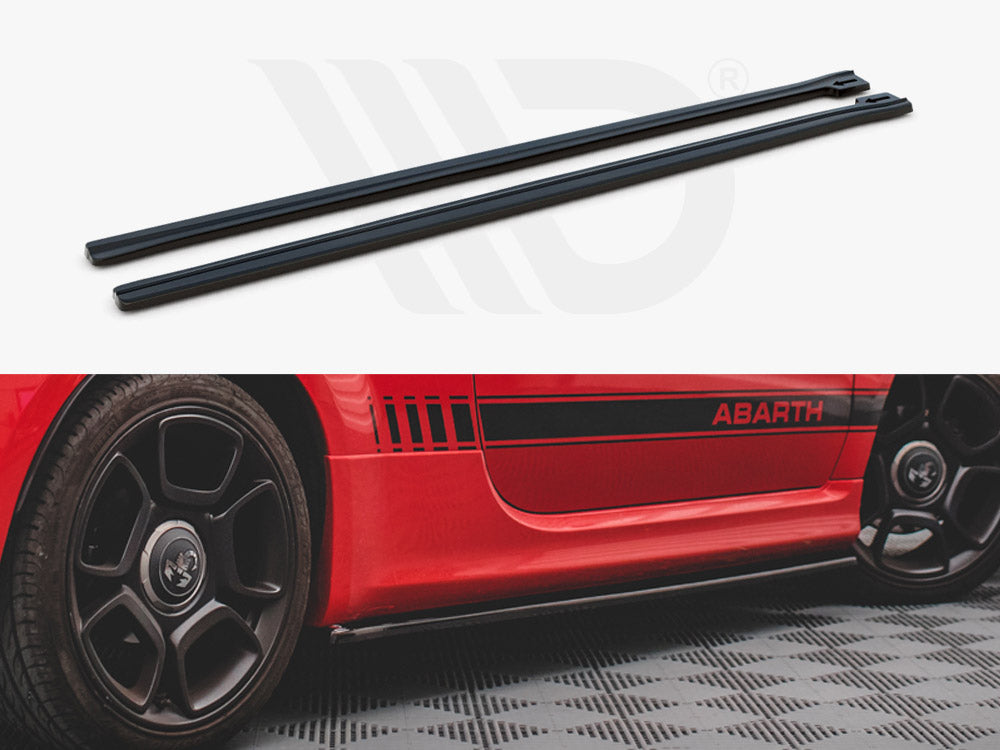 MAXTON DESIGN SIDE SKIRTS DIFFUSERS FIAT 500 ABARTH MK1 FACELIFT (2016-UP)