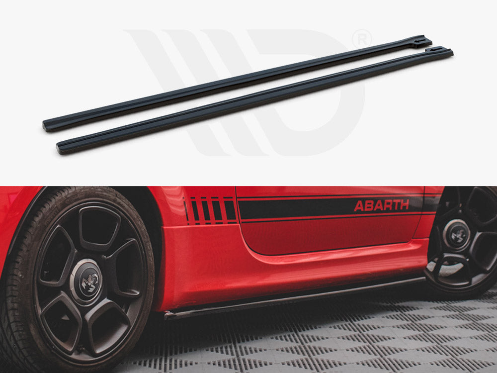 MAXTON DESIGN SIDE SKIRTS DIFFUSERS FIAT 500 ABARTH MK1 FACELIFT (2016-2024) - Abarth Tuning