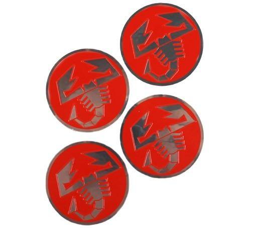 3D Sticker Set Scorpione Silver Look 48 - Abarth Tuning