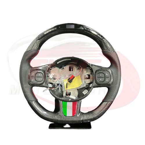 Abarth 500/595/695 LED Carbon Fibre Steering Wheel - Launch Edition