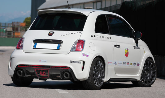 Abarth 500 / 595 / 695 Biposto Style Rear Bumper + Carbon Fibre Rear Diffuser + Abarth Style Grille - Cadamuro - Abarth Tuning