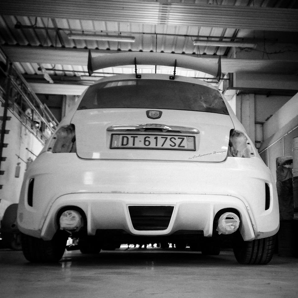 Abarth 500/595 Biposto Style Rear Bumper + Rear Diffuser + Abarth Style Grille - Cadamuro