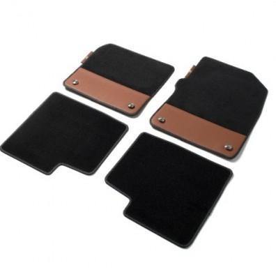 Genuine Abarth Carpet Mat Set, Brown Leather - 500 595 Abarth (Manual) - Right Hand Drive Vehicles - Abarth Tuning