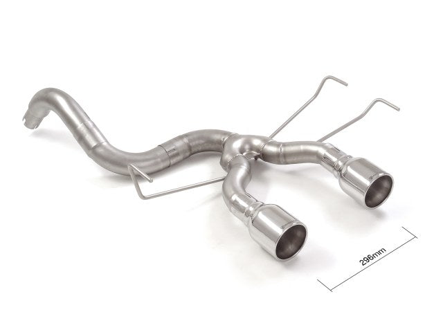 Abarth 500/595 Ragazzon Rear Centre Exit Pipe with x2 Tips - Various Options