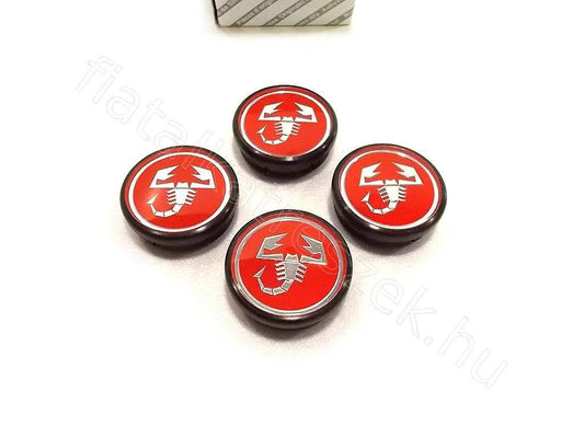 Genuine Abarth Centre Caps Set - Abarth 500 / 595 / 695/Punto Evo Abarth - Abarth Tuning