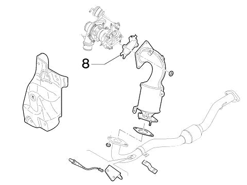 Abarth Exhaust to Turbo Gasket for IHI Turbo Cars such as Abarth 500/595 & Abarth Grande Punto