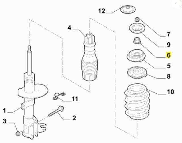 Nut, Front Suspension - 500 Abarth - Abarth Tuning