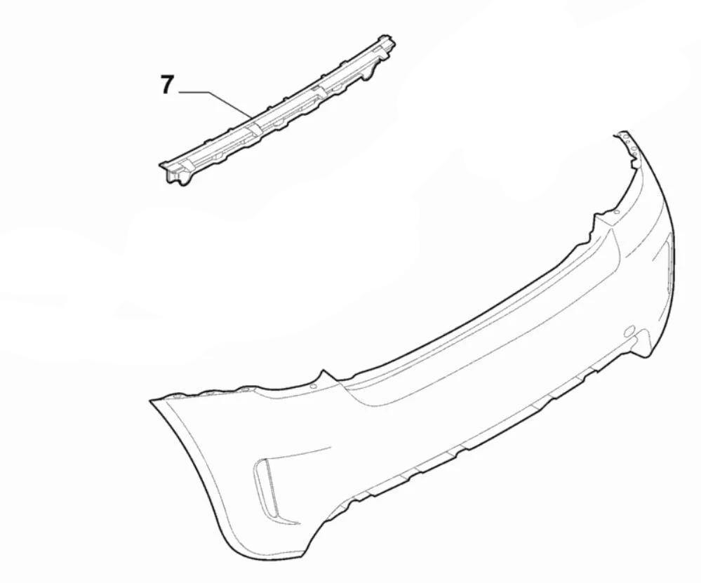 Genuine Abarth Bracket, Rear Bumper - 500 - Abarth Tuning