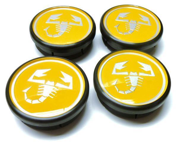 Genuine Abarth Centre Cap, Yellow - 500 Tributo Ferrari - Abarth Tuning