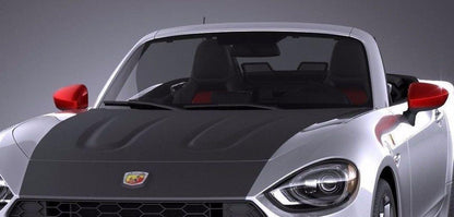 Genuine Abarth Mirror Covers, Red - 124 Spider Abarth - Abarth Tuning