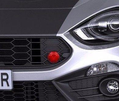 Genuine Abarth Tow Eye Cover, Front (Red) - 124 Abarth - Abarth Tuning