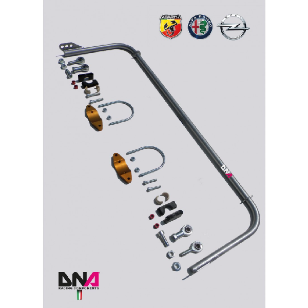 Abarth Punto Rear Adjustable Torsion Bar Kit - DNA RACING - Abarth Tuning