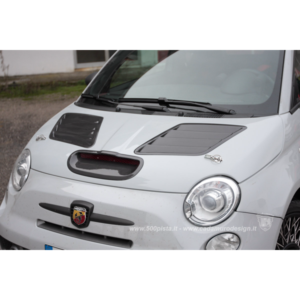 Abarth 500 / 595 / 695 Pista Bonnet with Carbon Air Intakes - Cadamuro - Abarth Tuning