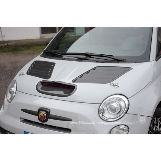 Abarth 500 / 595 / 695 Pista Bonnet with Carbon Air Intakes - Cadamuro - Abarth Tuning
