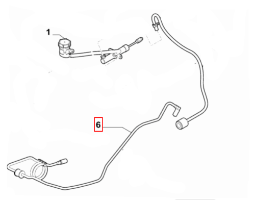 Genuine Abarth Clutch Pipe - 500 (RHD) - Abarth Tuning