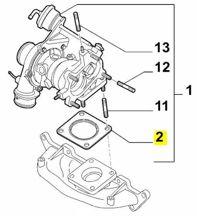 Genuine Abarth Exhaust Gasket To Turbo - Abarth Tuning
