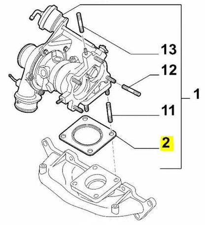 Genuine Abarth Exhaust Gasket To Turbo - Abarth Tuning