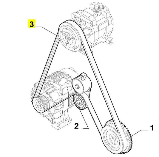 Genuine Abarth Aux Belt - 124 Abarth