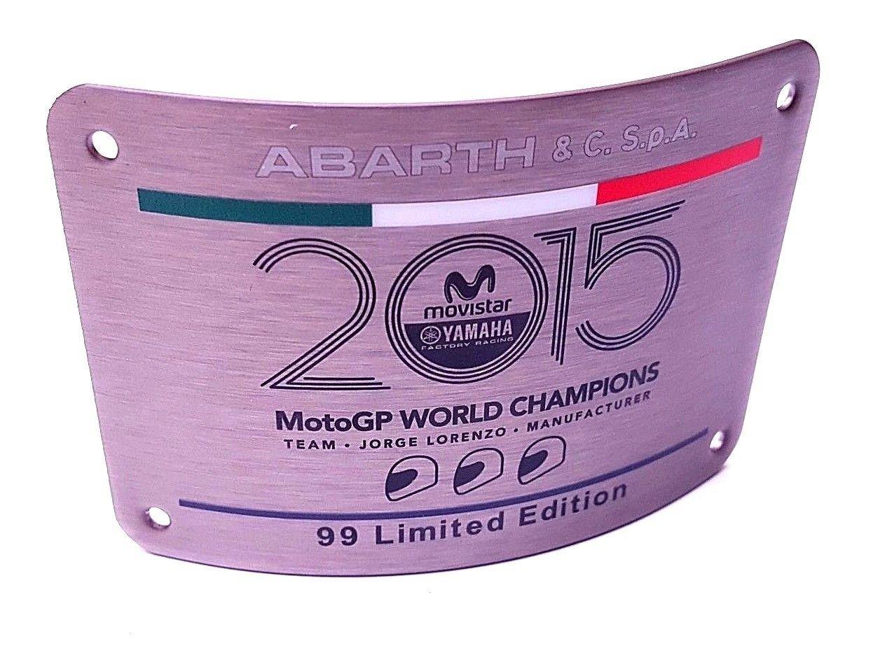 Genuine Abarth Dashboard Plate - 500 Abarth Yamaha Ltd Ed - Abarth Tuning