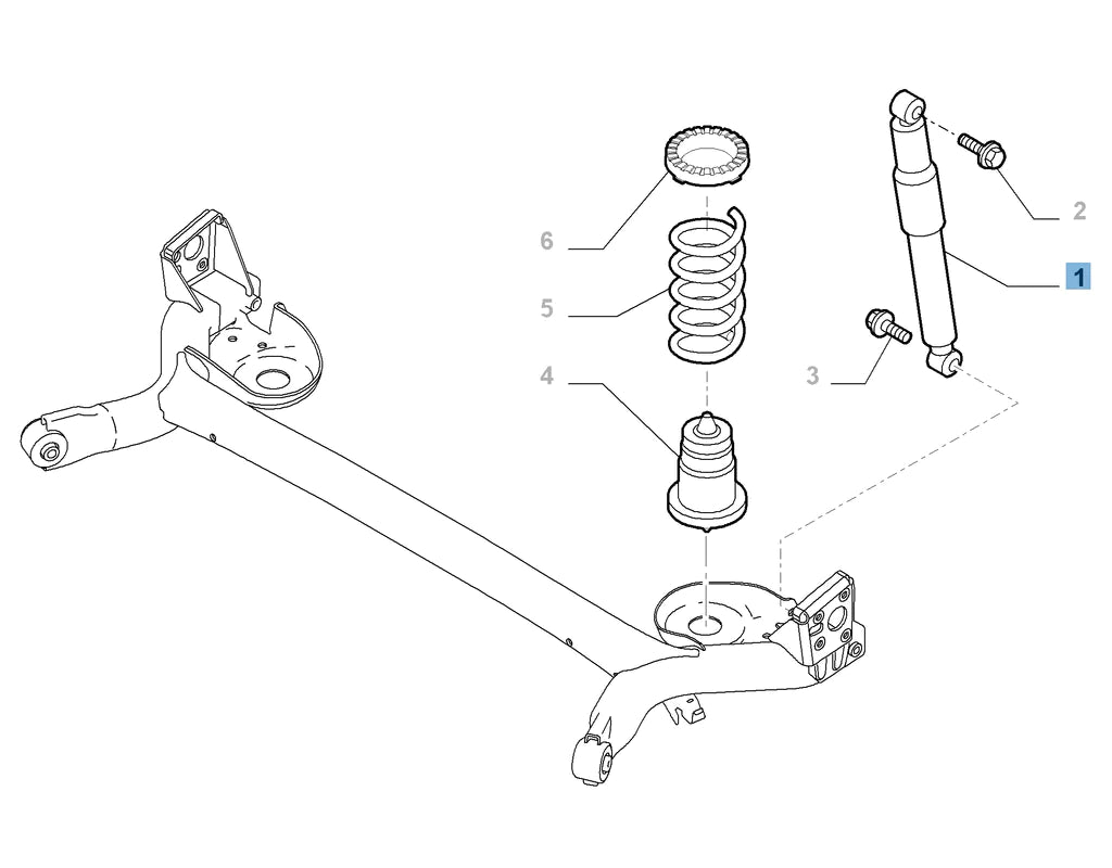 Genuine Abarth Koni Shock Absorber, Rear - Abarth 500 / 595 / 695 - Abarth Tuning