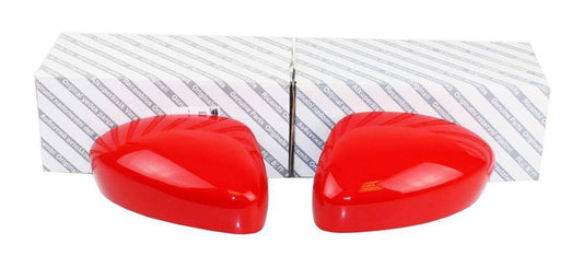 Genuine Abarth Mirror Covers, Red - 124 Spider Abarth - Abarth Tuning
