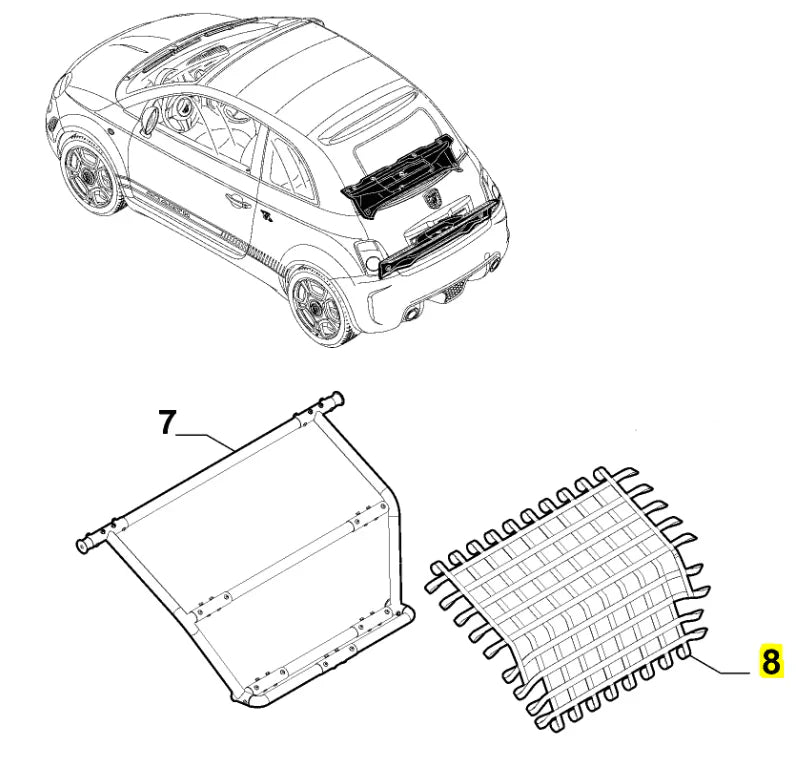 Genuine Abarth Race Cage Netting - 500 Abarth Biposto - Abarth Tuning