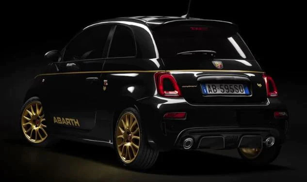 Genuine Abarth 'Abarth' Decal (Gold), Nearside - 500 Abarth Scorpioneoro - Abarth Tuning