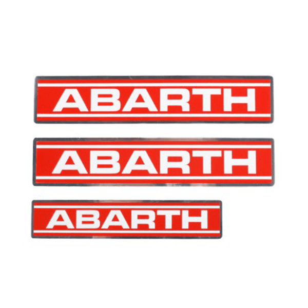 Abarth Stripe Logo Badge Sticker - Triple Pack - Abarth Tuning