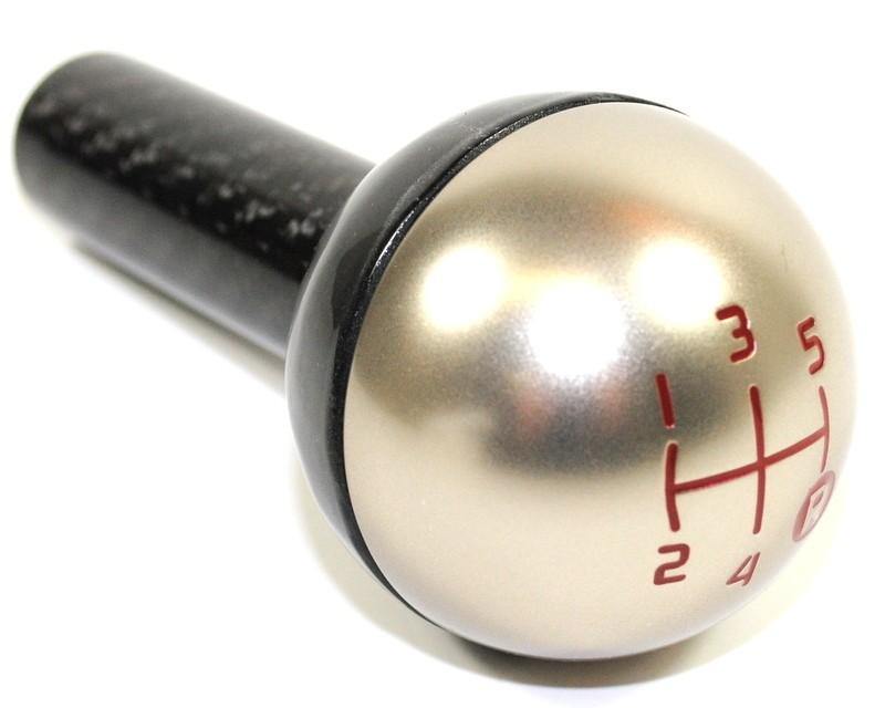 Genuine Abarth Gear Knob, 5 Speed, Black, Carbon Fibre and Aluminium - 500 Abarth Scorpione - Abarth Tuning