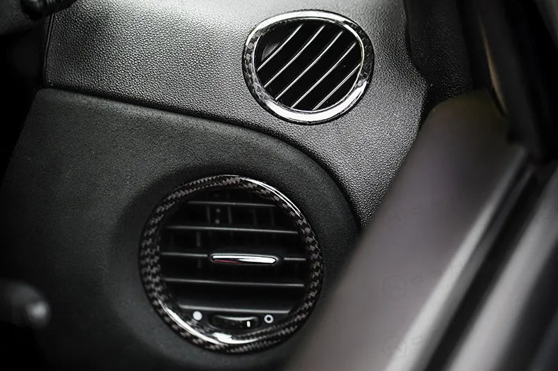 Abarth Fiat 500 Dashboard Air Vent Frame Cover - Carbon Fibre - Carbon Fibre