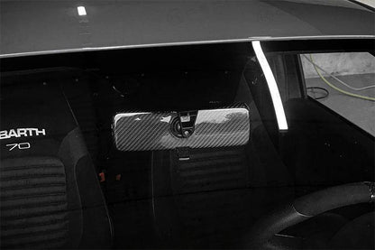Abarth Fiat 500/595 Interior Mirror Cover - Carbon Fibre - Abarth Tuning