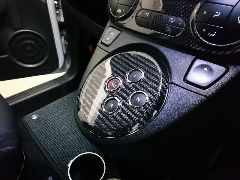 Abarth 500 / 595 / 695 Automatic Gear Cover - Carbon Fibre - Abarth Tuning