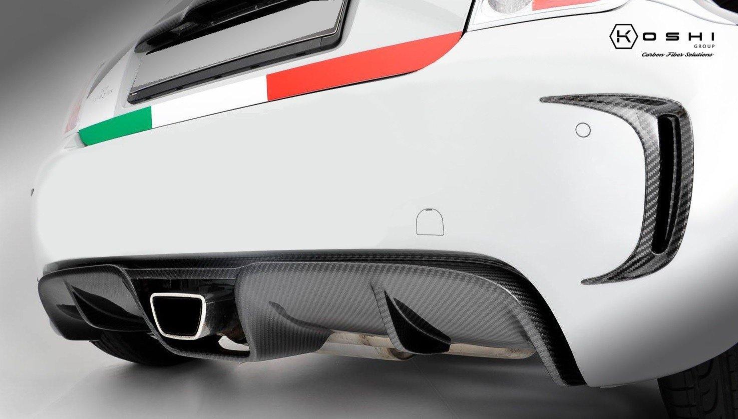 Abarth 500/595 Central Exhaust Diffuser - Carbon Fibre - Abarth Tuning