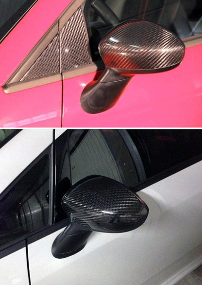 Genuine Fiat 500 Mirror Covers/Replacement Caps - Micro Carbon Black (Set  of 2) and Merchandise