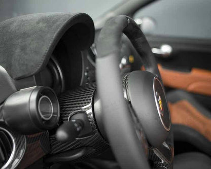 Abarth 500/595 Steering Wheel Shroud - Carbon Fibre - Abarth Tuning