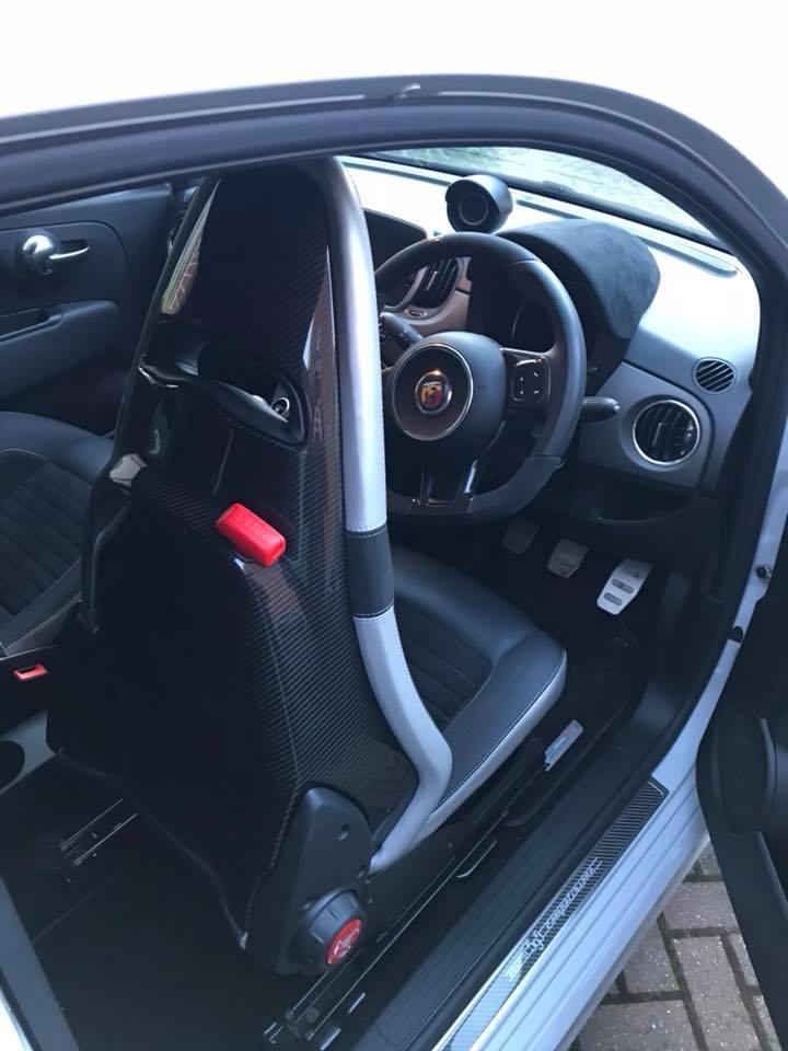 Abarth 500 / 595 / 695 Sabelt Seat Cover Shell Set - Carbon Fibre - Abarth Tuning