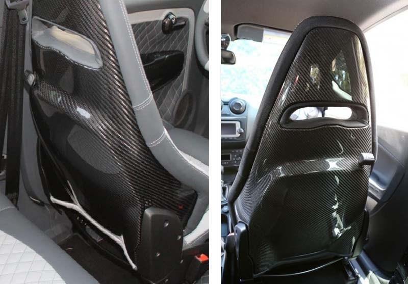 Abarth 500 / 595 / 695 Sabelt Seat Cover Shell Set - Carbon Fibre - Abarth Tuning