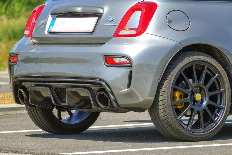 Abarth 595 2016> Rear Diffuser Lip Cover - Carbon Fibre - Abarth Tuning