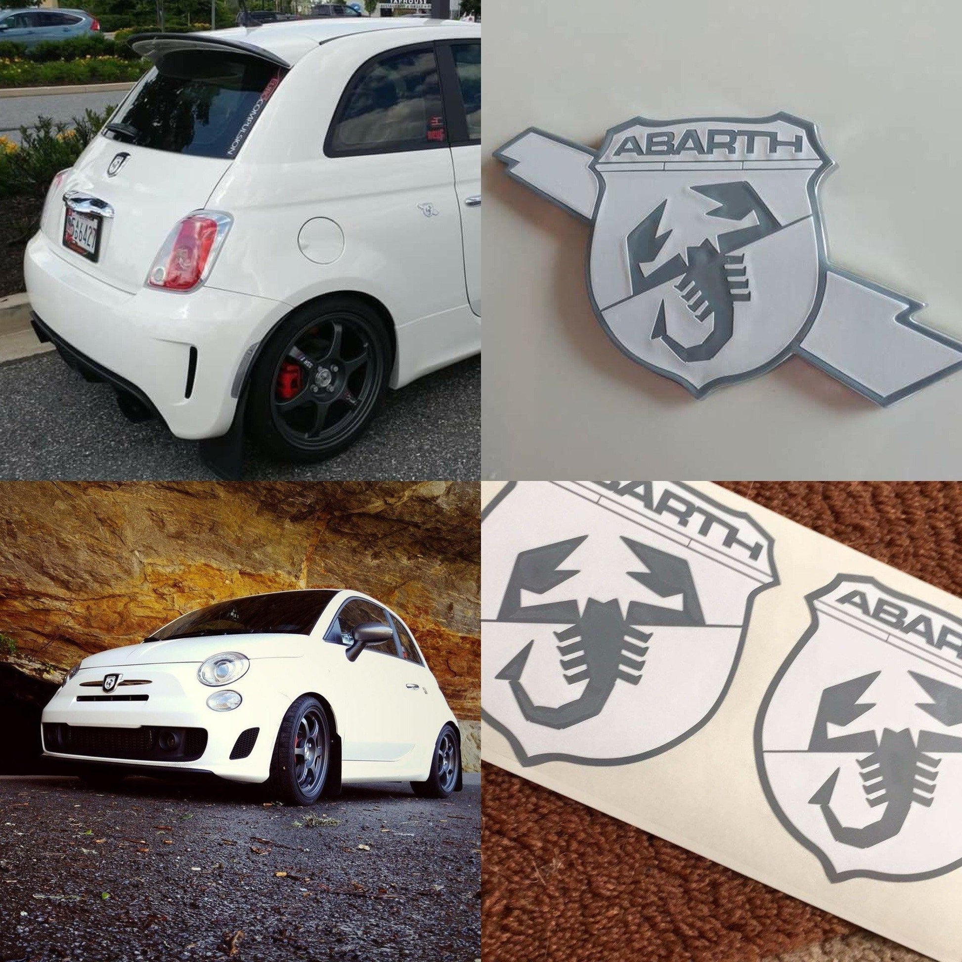 500/595 Badge decals set of four including side badges - Abarth Tuning