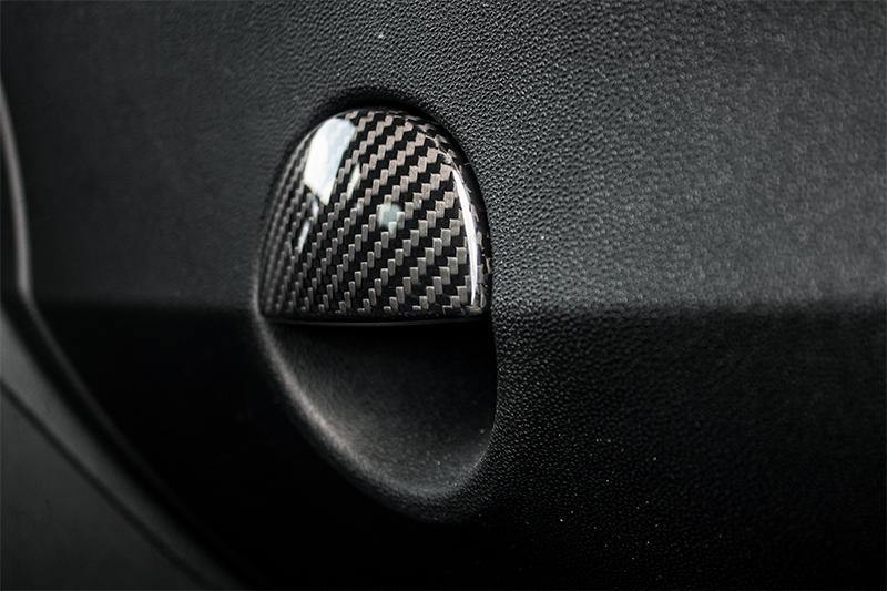 Abarth Fiat 500/595 Glove Box Door Handle Cover - Carbon Fibre - Carbon Fibre - Abarth Tuning