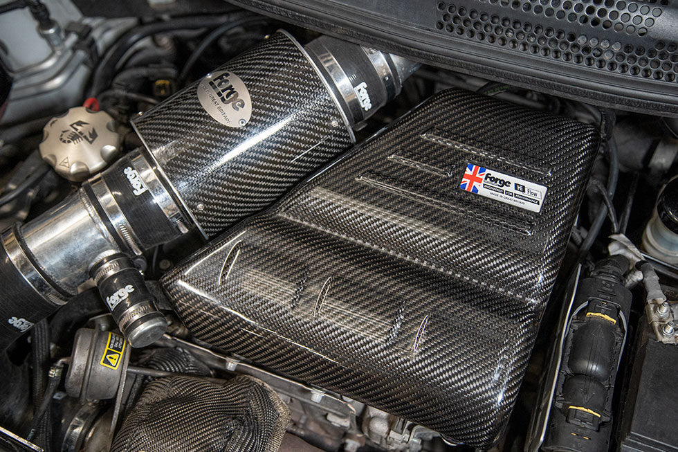 Forge Motorsport Carbon Fibre Engine Cover for Abarth 500 / 595 / 695 - Abarth Tuning