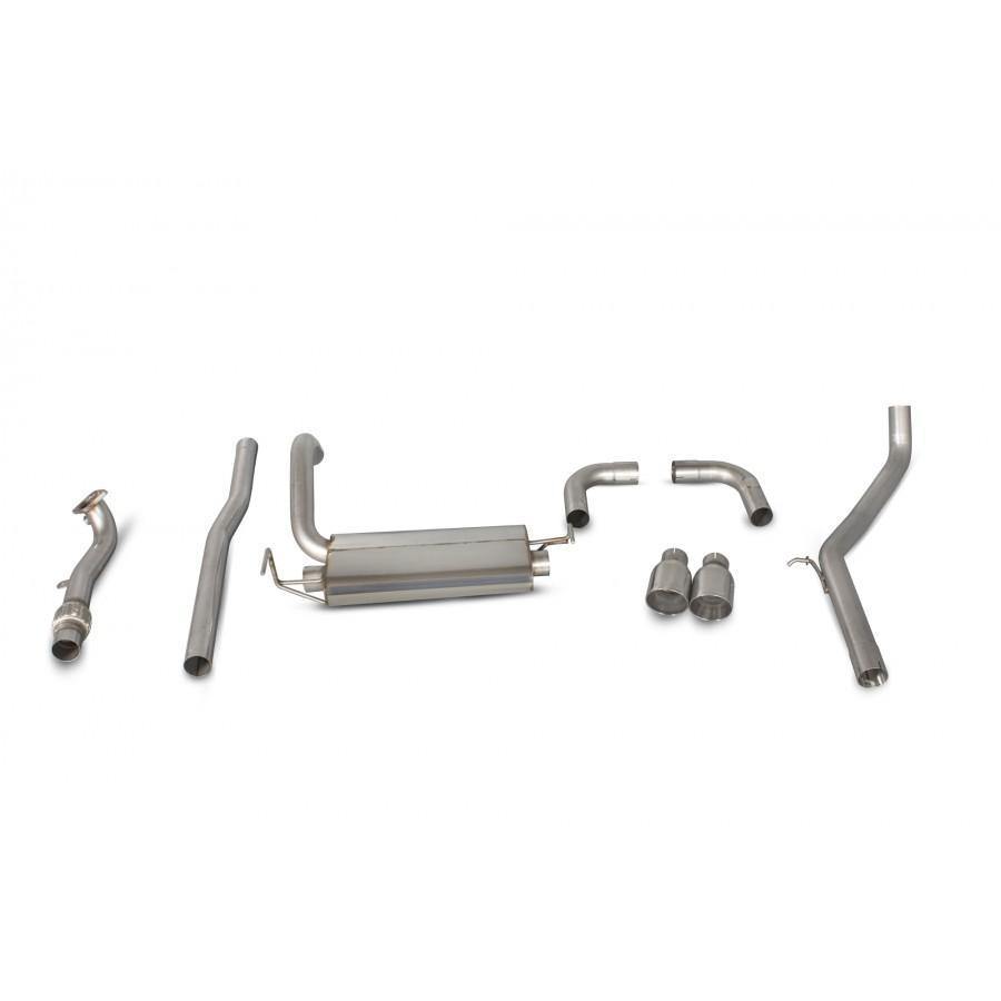 Scorpion Exhausts Non-Resonated Cat Back System for Abarth 500 / 595 / 695 - Silver Tips - Abarth Tuning